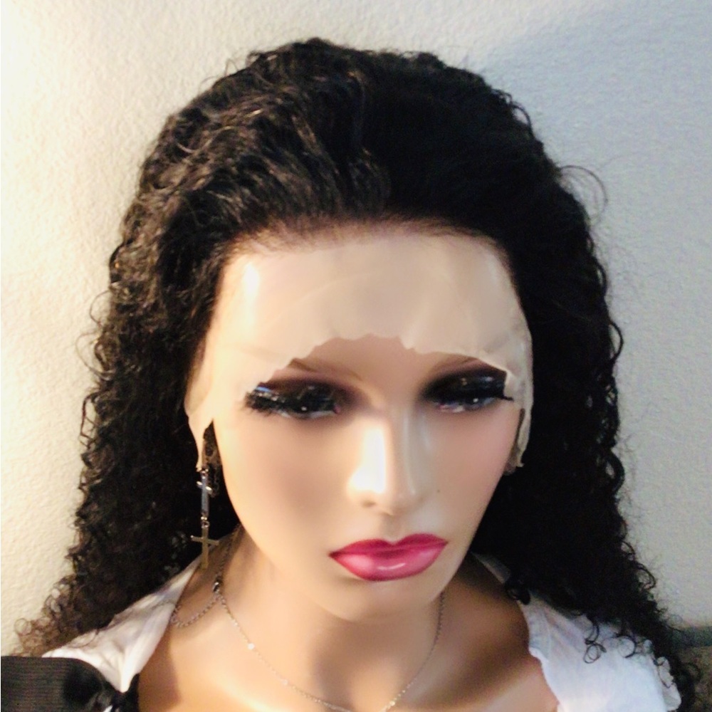 Beautiful 360 100% Human Hair Lace Wig Baby Curl Wig for Women 22 inch - Picture 4 of 10